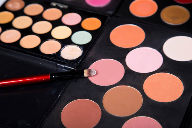 istock colorful eyeshadow palette and blush for make-up closeup 639349914