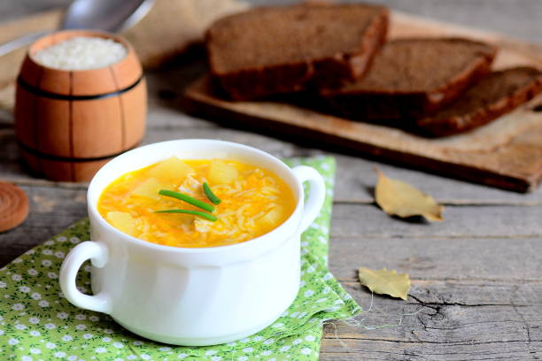 istock Delicious rice soup with chicken 639350072