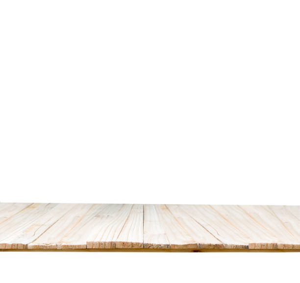 istock Light color tone nature wood floor isolated 639353510