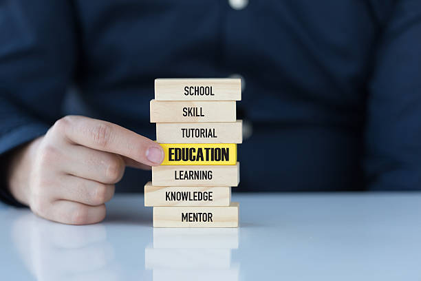 istock Education Concept with Related Keywords on Wooden Blocks 639357654