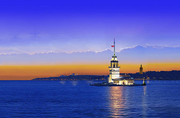 istanbul Bosphorus Girl Toweristanbul Bosphorus bogaz stock pictures, royalty-free photos & images