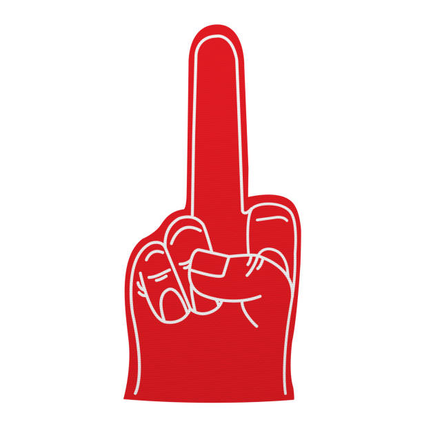 istock Fan glove middle finger 639362240
