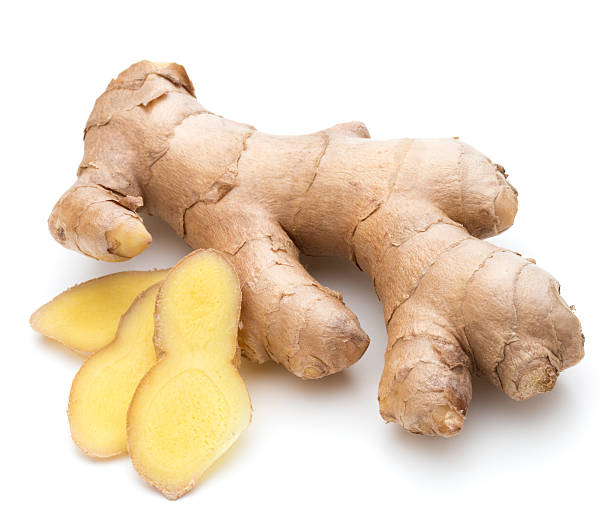 istock Fresh ginger root or rhizome isolated on white background cutout 639366986