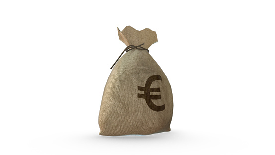 dier Mediaan Onaangeroerd Money Bag Euro Stock Photo - Download Image Now - Abundance, Bag, Canvas  Fabric - iStock