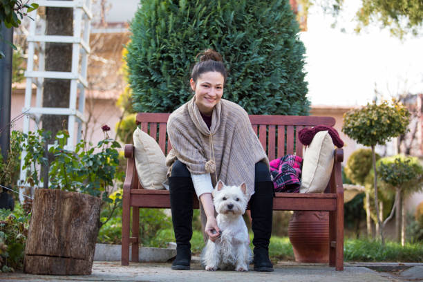 istock Beautiful girl with dog 639373696