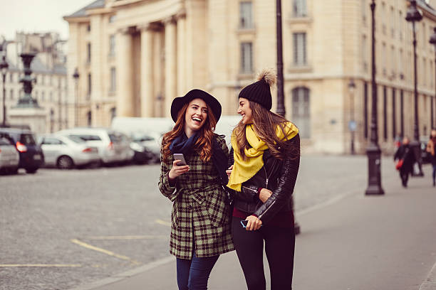 Friends enjoying Paris