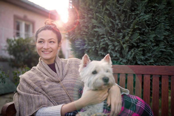 istock Beautiful girl with dog 639374498