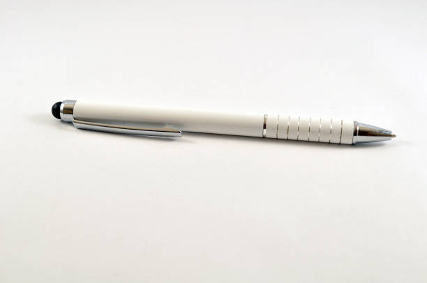 istock Shiny White pen isolated on white background 639375614