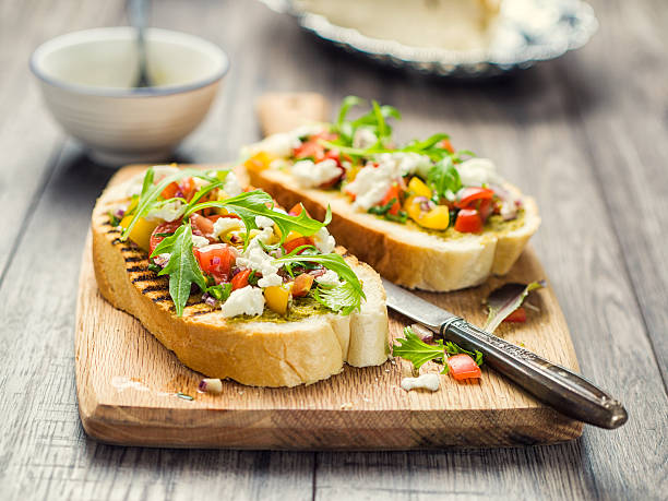 istock Bruschetta with tomato and rocket 639375820