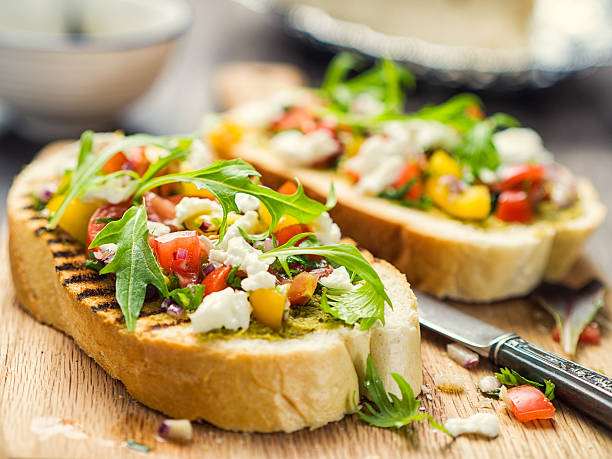 istock Bruschetta with tomato and rocket 639375880