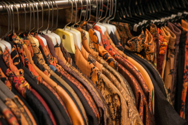 istock Moroccan bright colorful clothes at a market 639377520