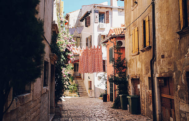 istock Rovinj old town scene 639377976