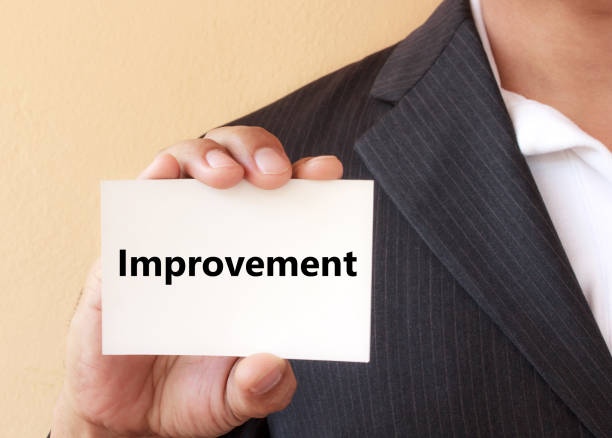 istock Improvement  word on the white card 639382540