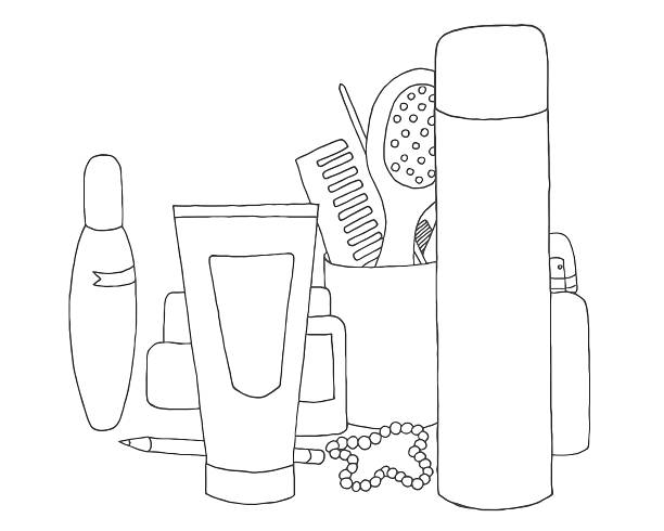 ilustrações de stock, clip art, desenhos animados e ícones de makeup kit. beauty make up collection vector. - toenail hair salon cosmetics make up