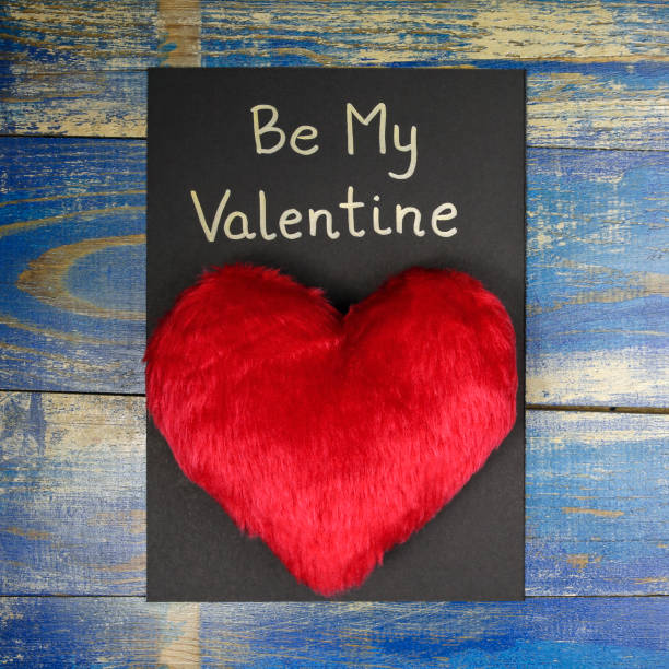 istock Be My Valentine card with red heart 639389484