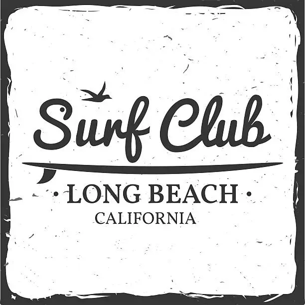 Vector illustration of Surf club concept.