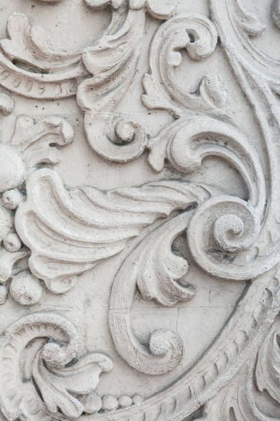 istock Luxury white wall design with mouldings 639391426