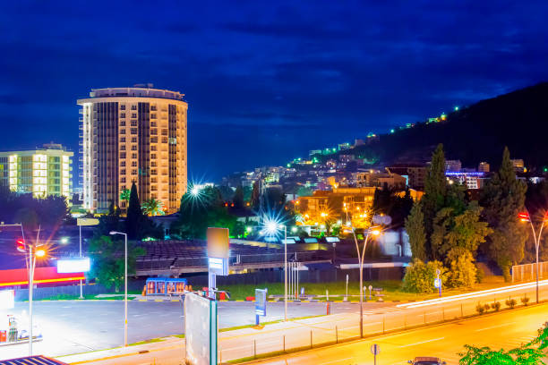 istock Night street Budva 639391600