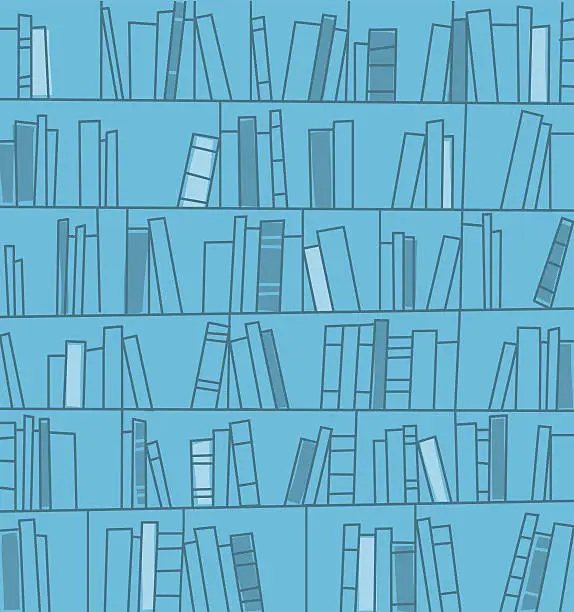 Vector illustration of Bookshelves background. Vector Illustration.