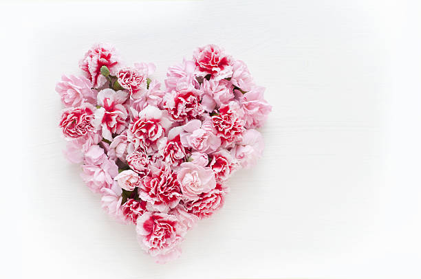 istock Heart shape carnation decoration 639394186