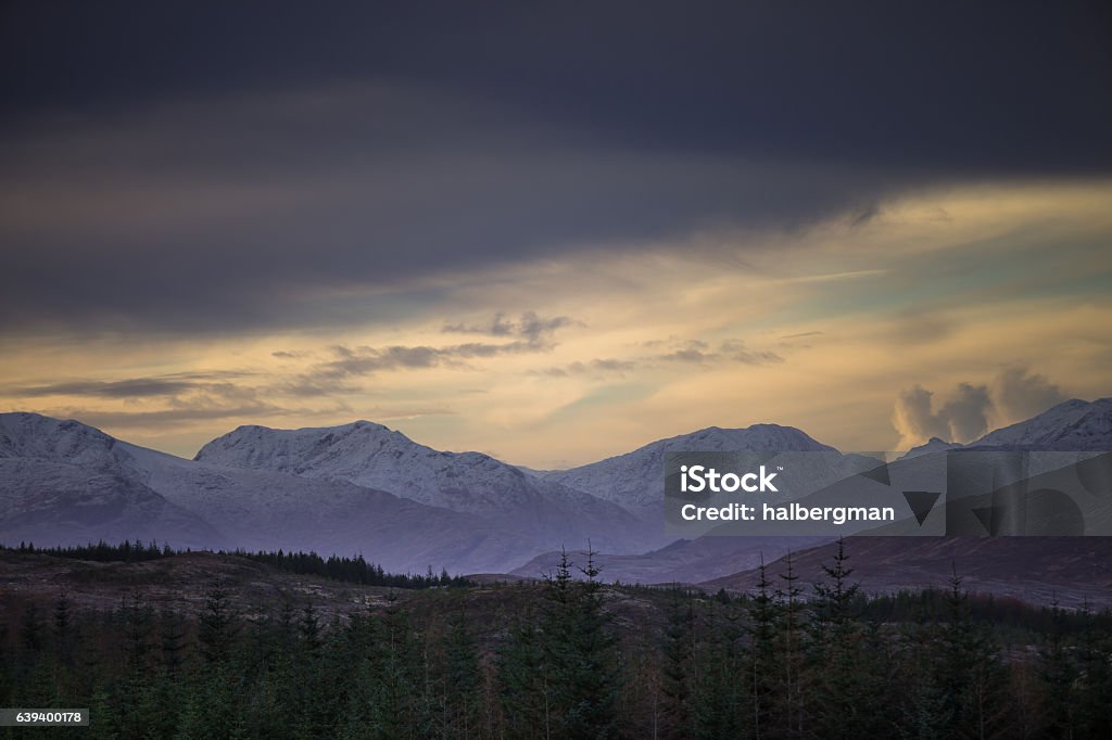 Cold Day in the Great Glen, Scottish Highlands Misty winter scene in The Great Glen, near Invergarry in the Scottish Highlands. the Great Glen is the long valley bisecting Scotland, from Inverness to Fort William. Beauty In Nature Stock Photo
