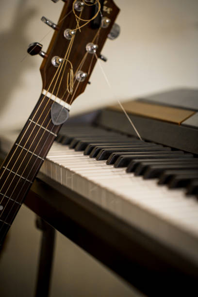 istock musical instruments piano keys and acoustic guitar 639406712