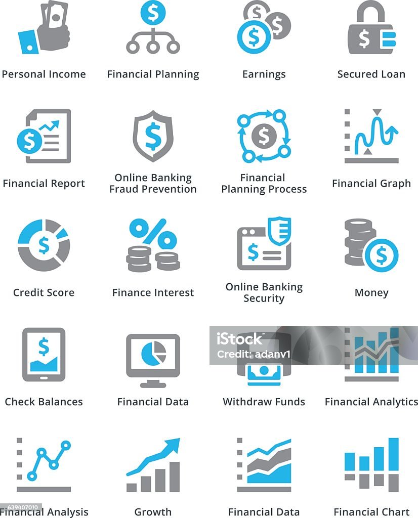 Personal & Business Finance Icons Set 5 - Sympa Series This set contains personal & business finance icons that can be used for designing and developing websites, as well as printed materials and presentations. Home Finances stock vector