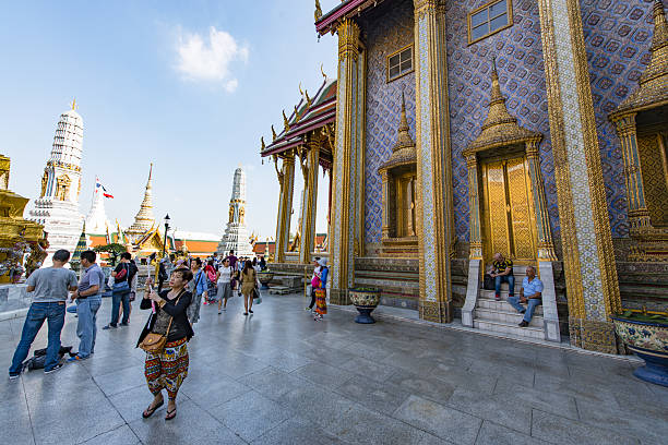 에메랄드 부다 사원, 왓 프라 keaw - bangkok thailand rickshaw grand palace 뉴스 사진 이미지