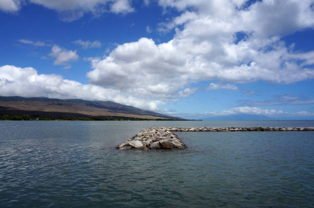 cais na água no terminal ferry kaunakakai - molokai - fotografias e filmes do acervo