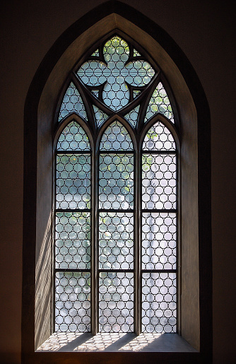 Light through a gothic window in Schaffhausen, Switzerland