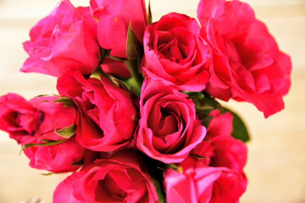 istock red roses on wooden table 639423358