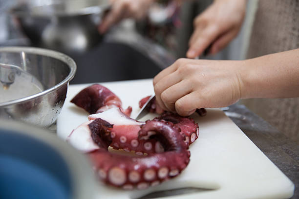 Japanese woman preparing meal in kitchen