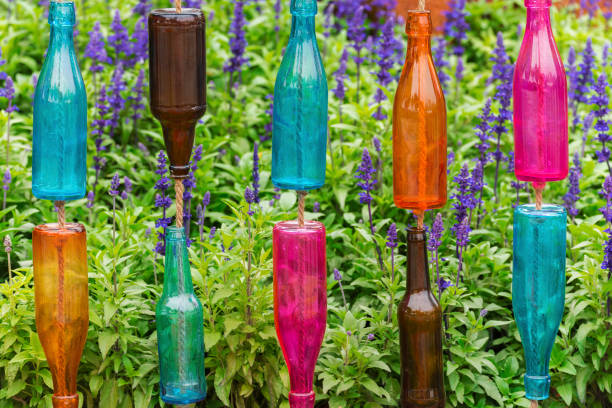 istock glass bottle in garden 639431102