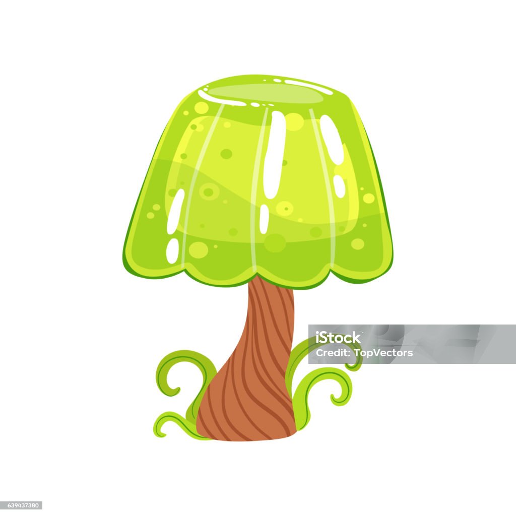 Tree With Jelly Crown And Chocolate Trunk Fantasy Stock Illustration -  Download Image Now - Baked Pastry Item, Bakery, Candy - iStock