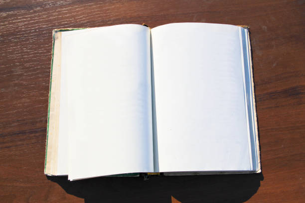istock Open book on wooden desk 639439358