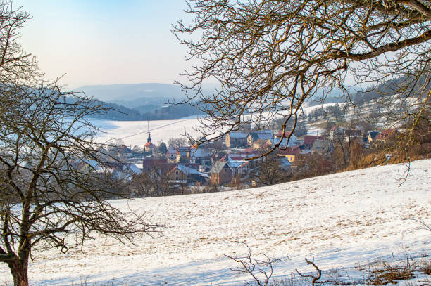 istock Small village in the winter 639439480