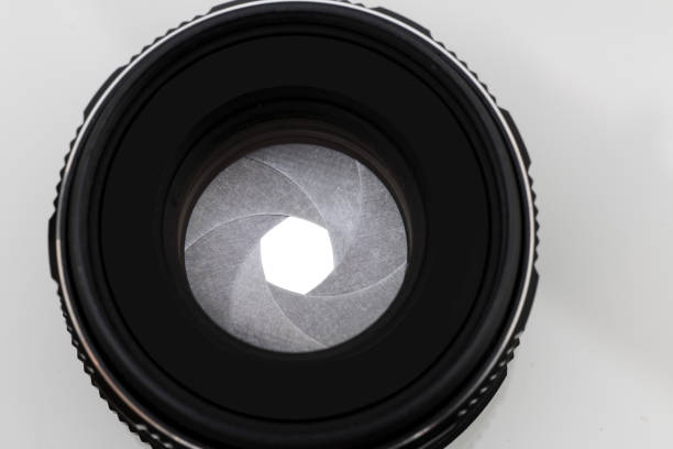 istock Camera photo lens over white background 639440330