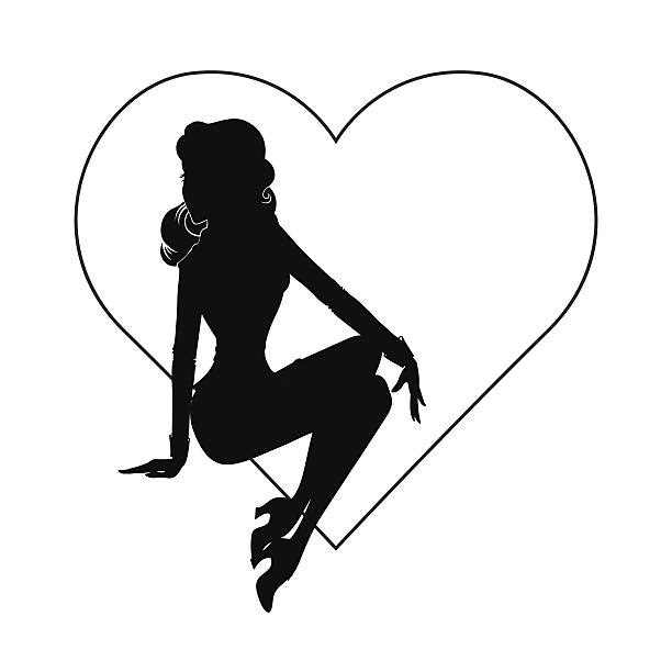 熱い女の子の影のシルエット - human leg high heels sensuality women点のイラスト素材／クリップアート素材／マンガ素材／アイコン素材