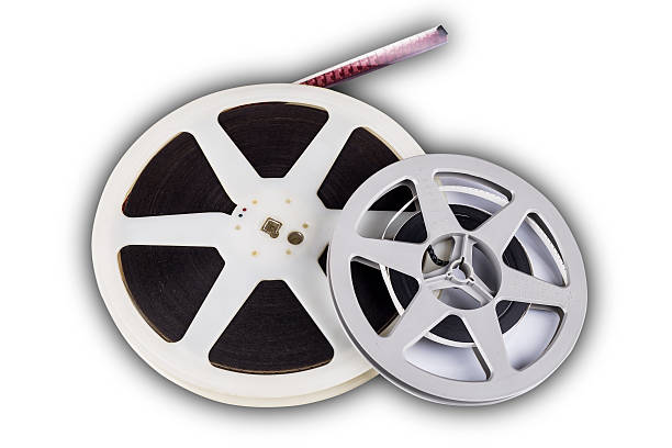 istock Cinema film tape on disc 639448630