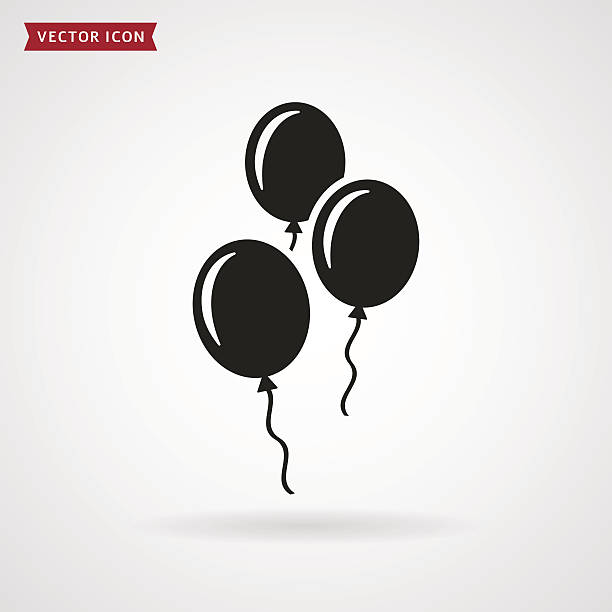 Balloons icon. Balloons icon isolated on white background. Celebration concept. Vector illustration. balloon icons stock illustrations