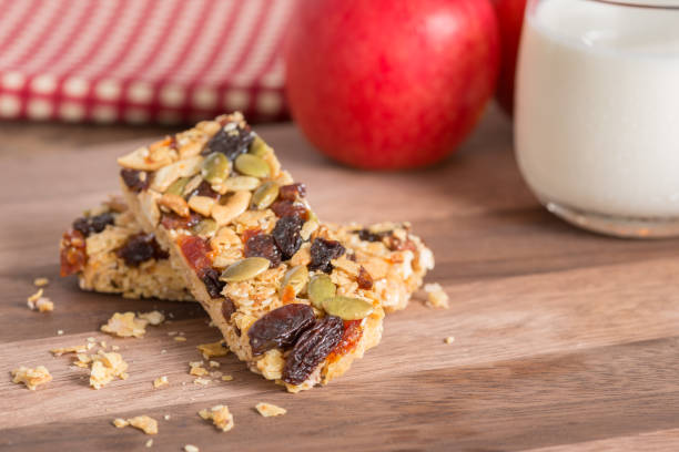 istock Healthy Snack with apple and milk. 639454978