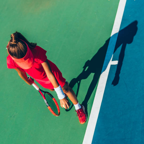 istock Tennis serve, shot from above 639455532