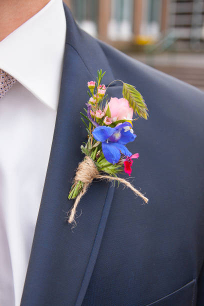 istock Lapel flower on the suit 639456508