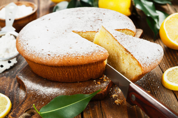 istock Lemon cake with sugar powder 639457324