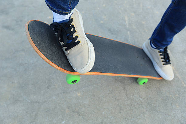 istock young skateboarder legs riding skateboard at skatepark 639460812