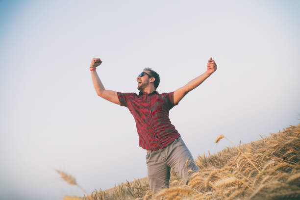 istock Man enjoying in nature. 639461002