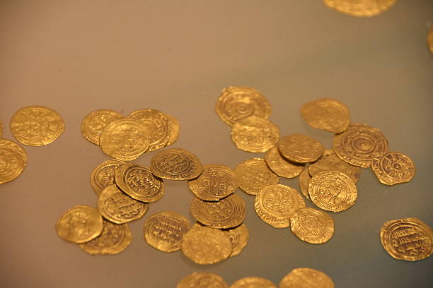 istock Old gold coins 639462418