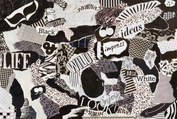 istock mood board collage sheet in color idea black and white 639465306
