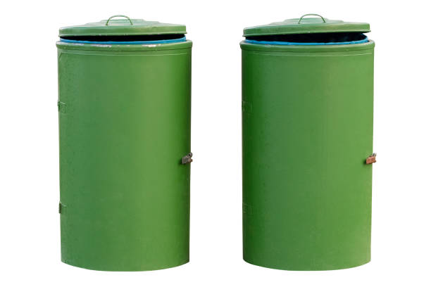 istock green bins isolated on white background 639465784