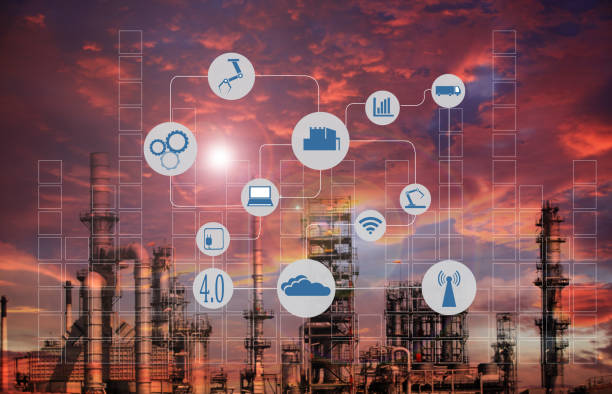 istock Industry 4.0 concept image.Oil refinery 639466200